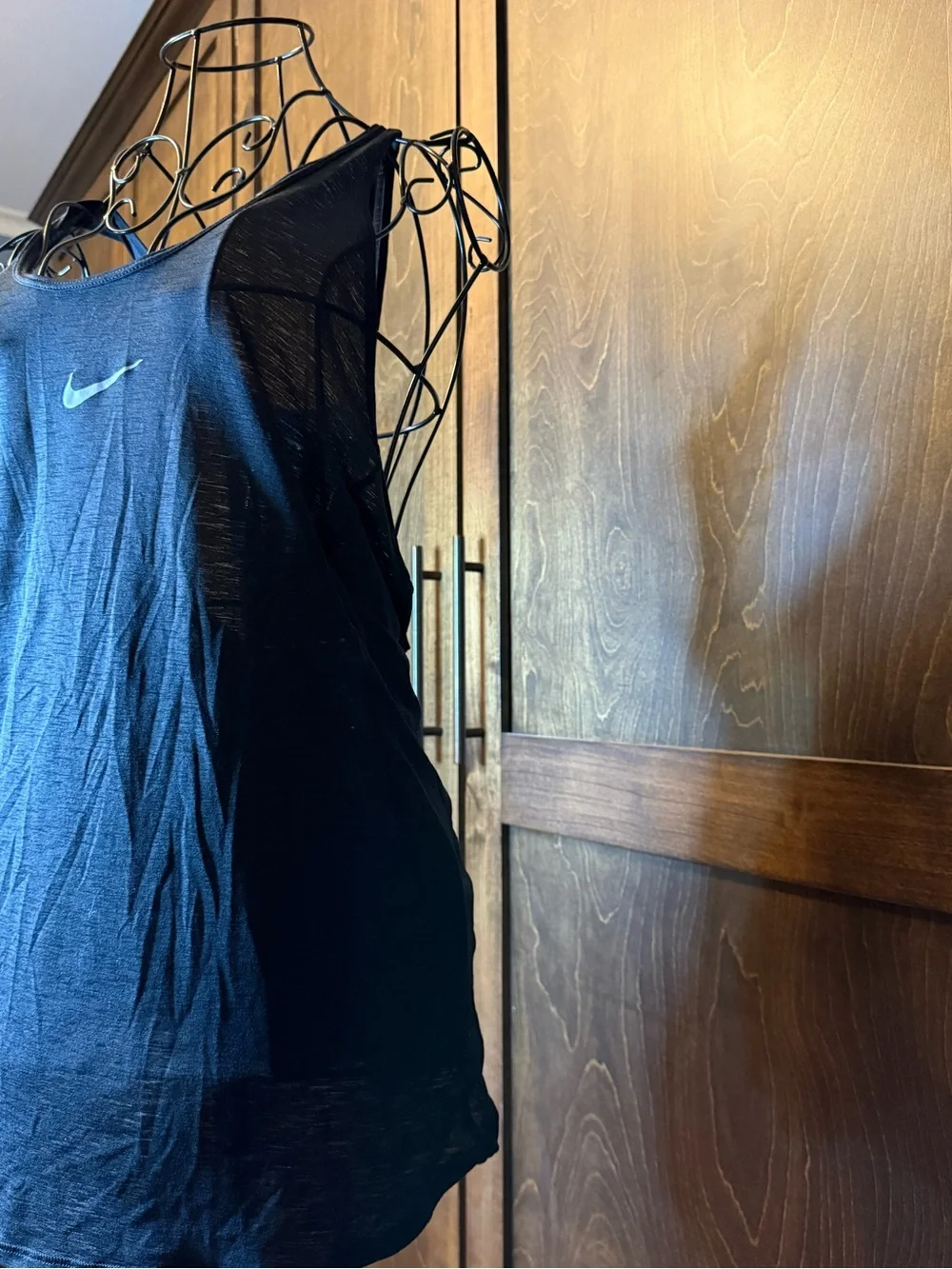 Nike Black Women's Dri-FIT Tank with White Swoosh